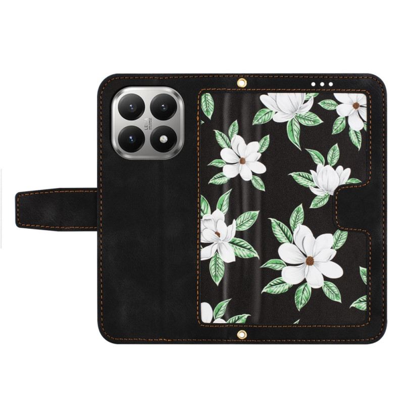 Lederhüllen Für Xiaomi 15t Blumendesign Mit Riemen