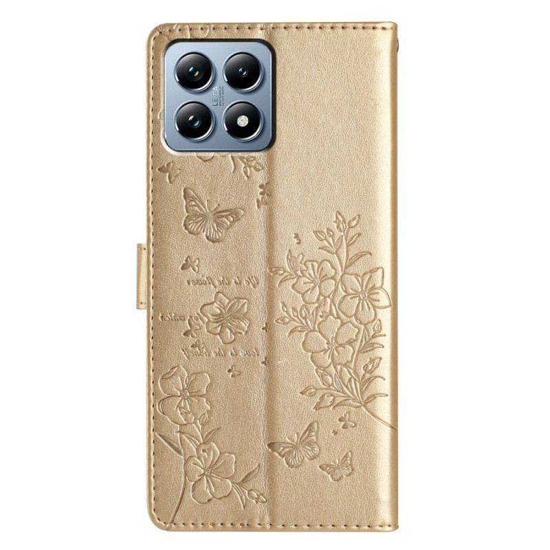 Lederhüllen Für Xiaomi 15t Blumenmuster