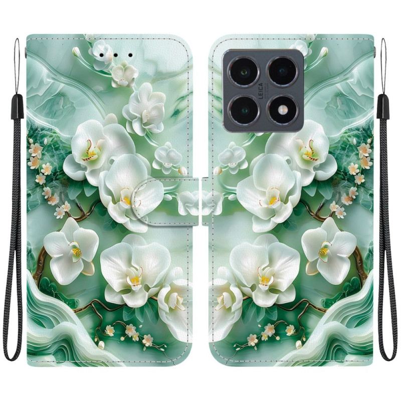 Lederhüllen Für Xiaomi 15t Jade-blumen
