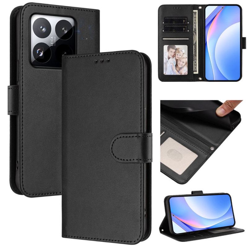 Lederhüllen Für Xiaomi 15t Schlichtes Design Mit Rfid-schutz