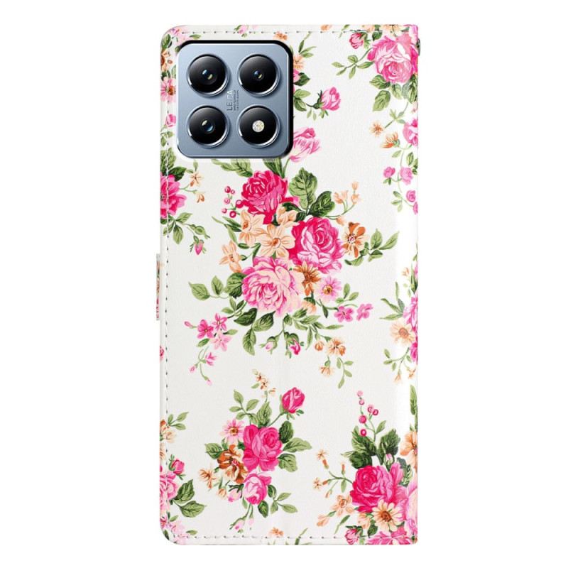 Lederhüllen Xiaomi 15t Freiheitsblumen