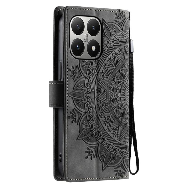 Lederhüllen Xiaomi 15t Geldbörse In Mandala-wildlederoptik