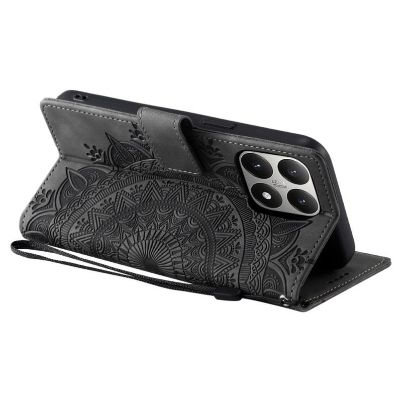 Lederhüllen Xiaomi 15t Geldbörse In Mandala-wildlederoptik