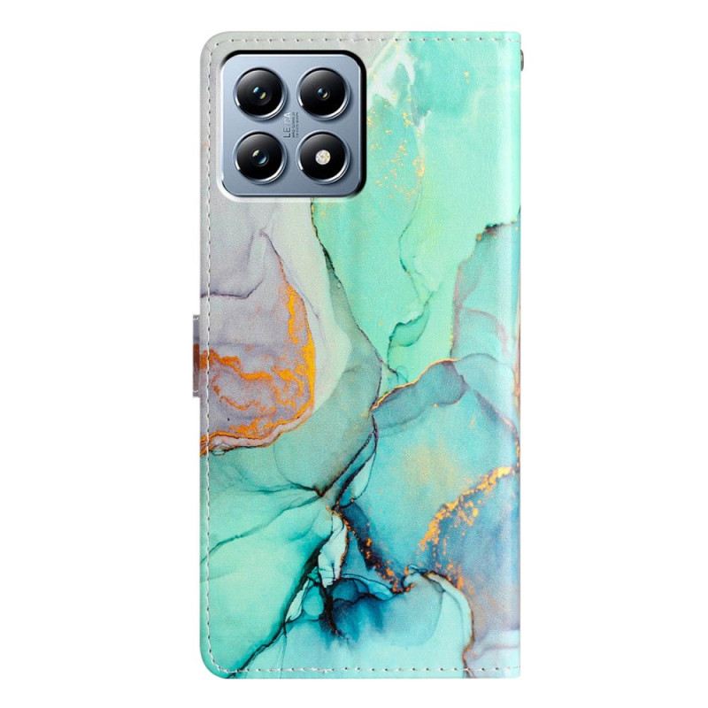 Lederhüllen Xiaomi 15t Grüner Marmor