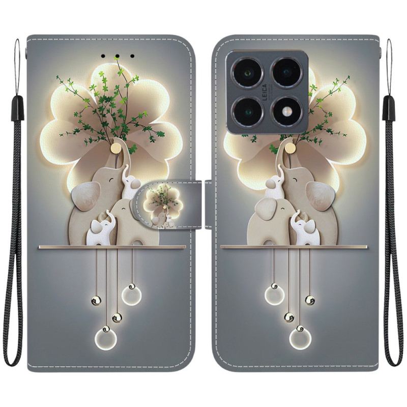 Lederhüllen Xiaomi 15t Handyhülle Drei Elefanten