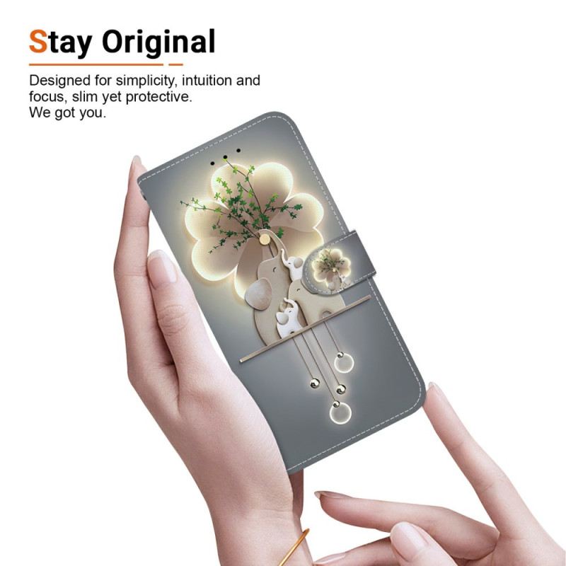 Lederhüllen Xiaomi 15t Handyhülle Drei Elefanten