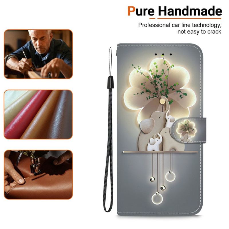 Lederhüllen Xiaomi 15t Handyhülle Drei Elefanten