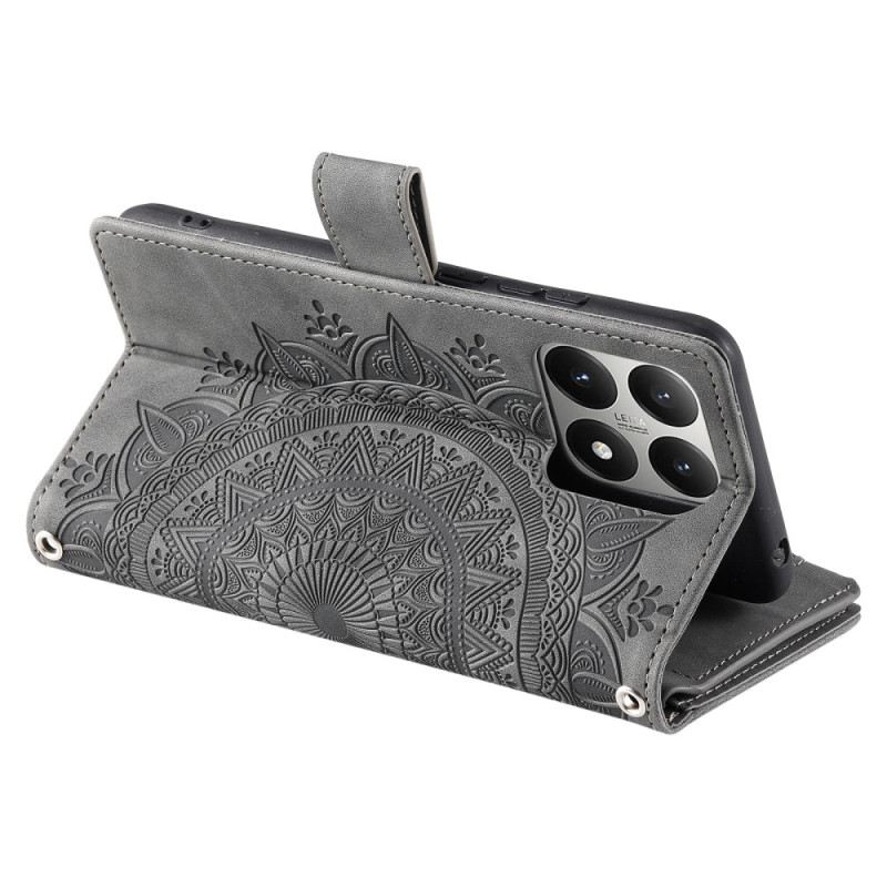 Lederhüllen Xiaomi 15t Handyhülle Geldbörse In Mandala-wildlederoptik