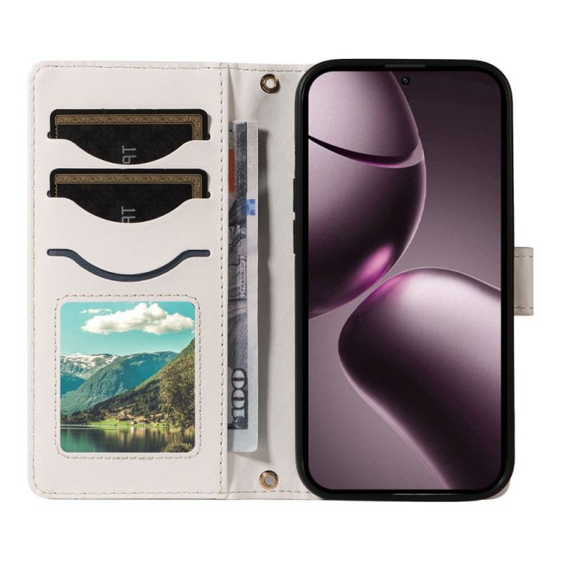 Lederhüllen Xiaomi 15t Handyhülle Gesteppt Mit Riemen Und Schulterriemen