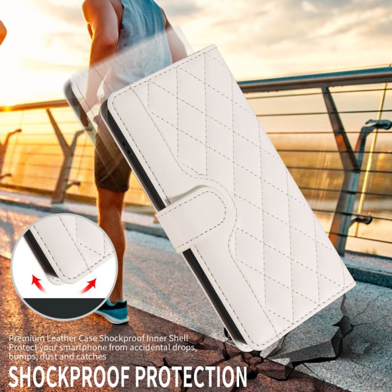 Lederhüllen Xiaomi 15t Handyhülle Gesteppt Mit Riemen Und Schulterriemen