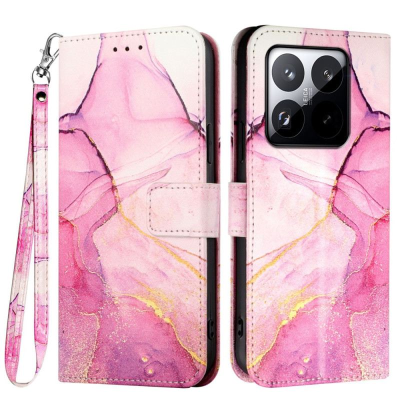 Lederhüllen Xiaomi 15t Handyhülle Marmor-riemen