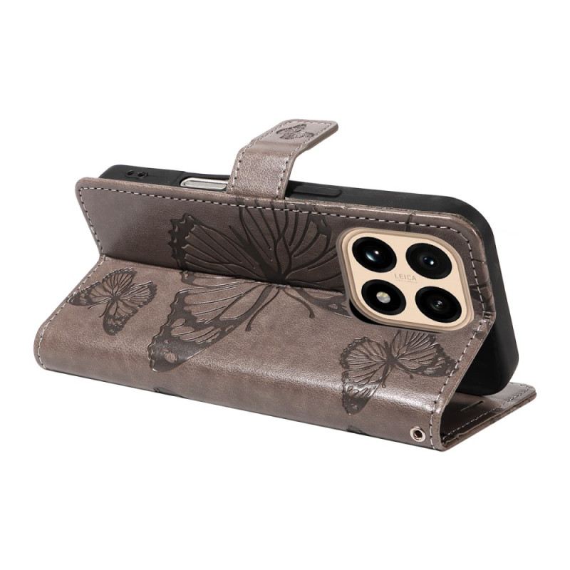 Lederhüllen Xiaomi 15t Handyhülle Riesige Schmetterlinge