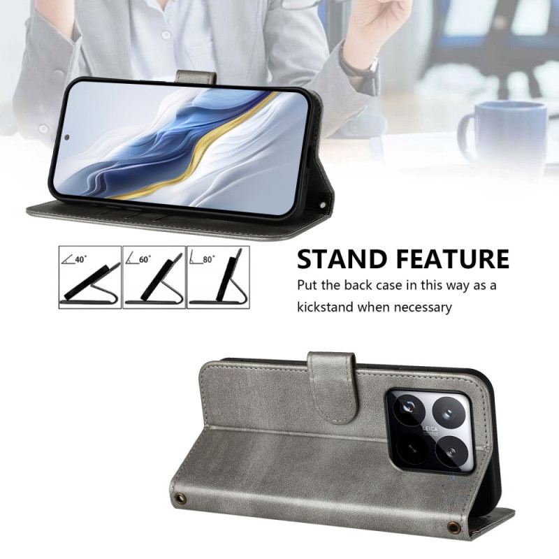 Lederhüllen Xiaomi 15t Handyhülle Vintage-geldbörse