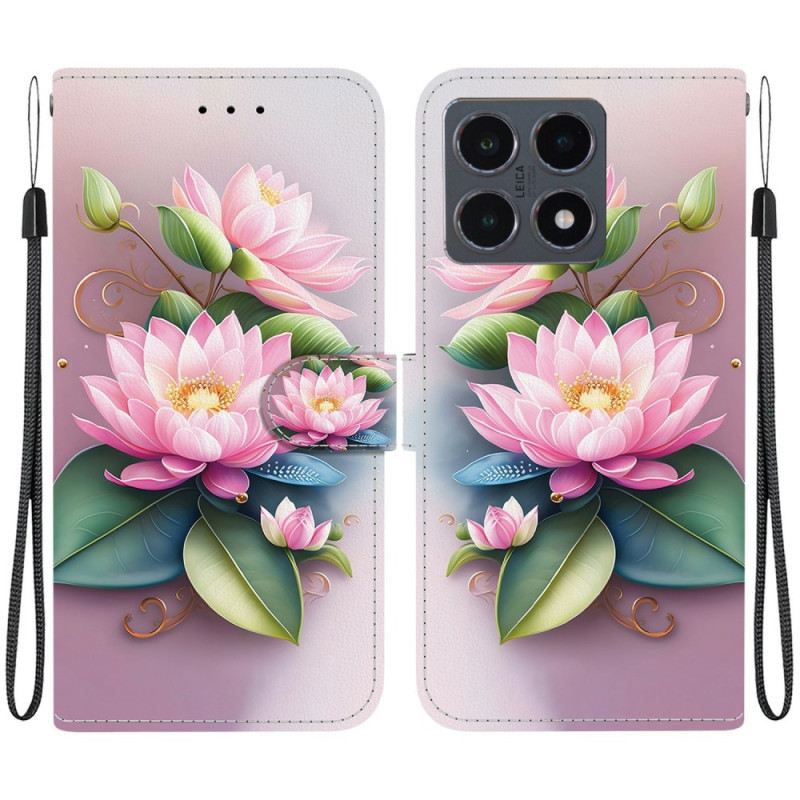 Lederhüllen Xiaomi 15t Lotus-muster
