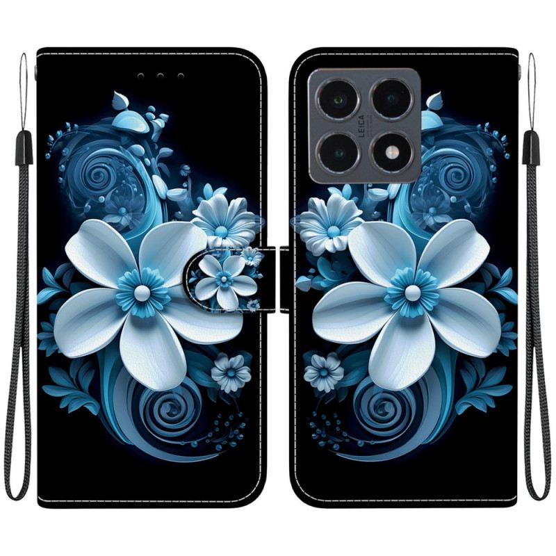 Lederhüllen Xiaomi 15t Schwarze Orchidee