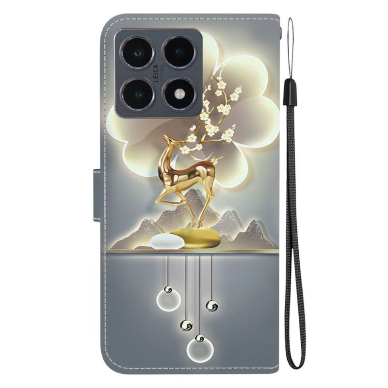 Lederhüllen Xiaomi 15t Sikahirsch-muster