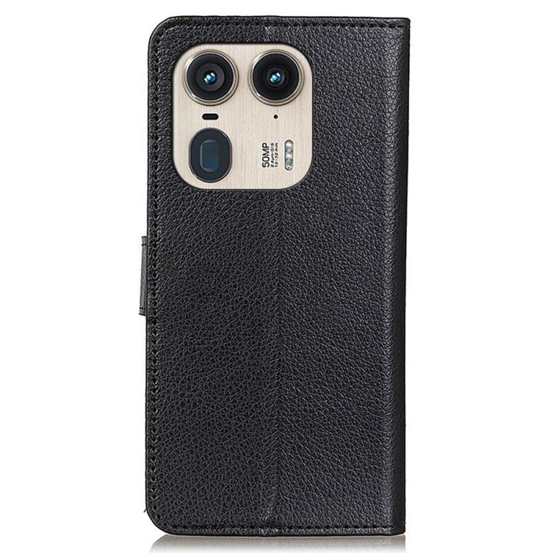 Lederhüllen Für Motorola Edge 50 Ultra Traditionelles Kunstleder
