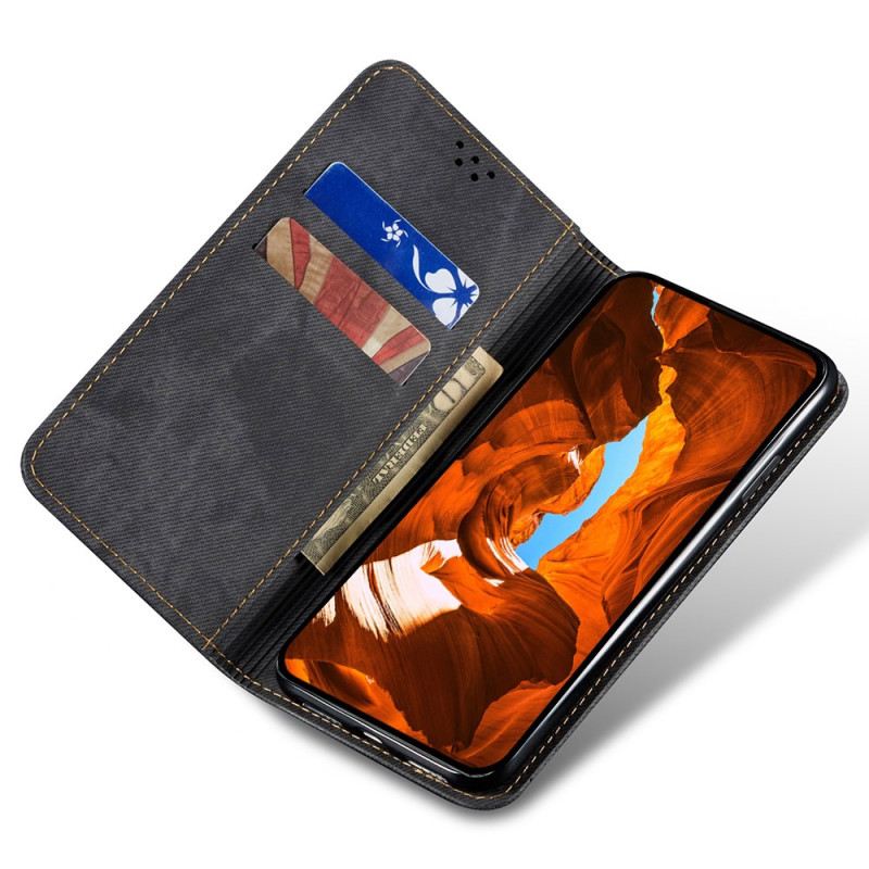 Flip Case Für Samsung Galaxy S25 Fe Denim-stoff