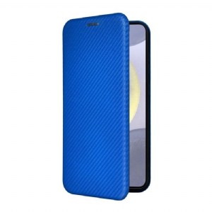 Flip Case Für Samsung Galaxy S25 Fe Kohlefaser