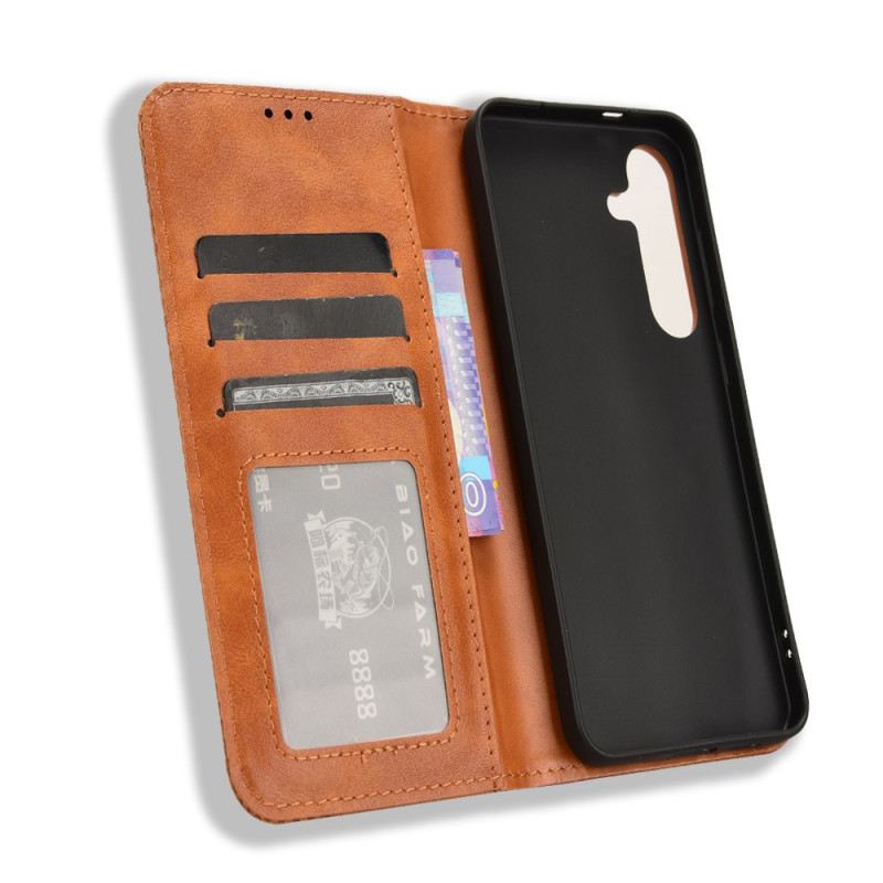 Flip Case Samsung Galaxy S25 Fe Handyhülle Vintage-bordüre