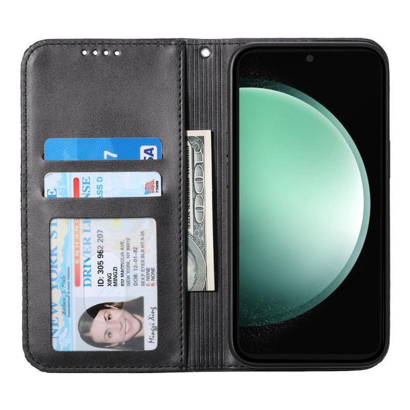 Flip Case Samsung Galaxy S25 Fe Rautenmuster Mit Riemen