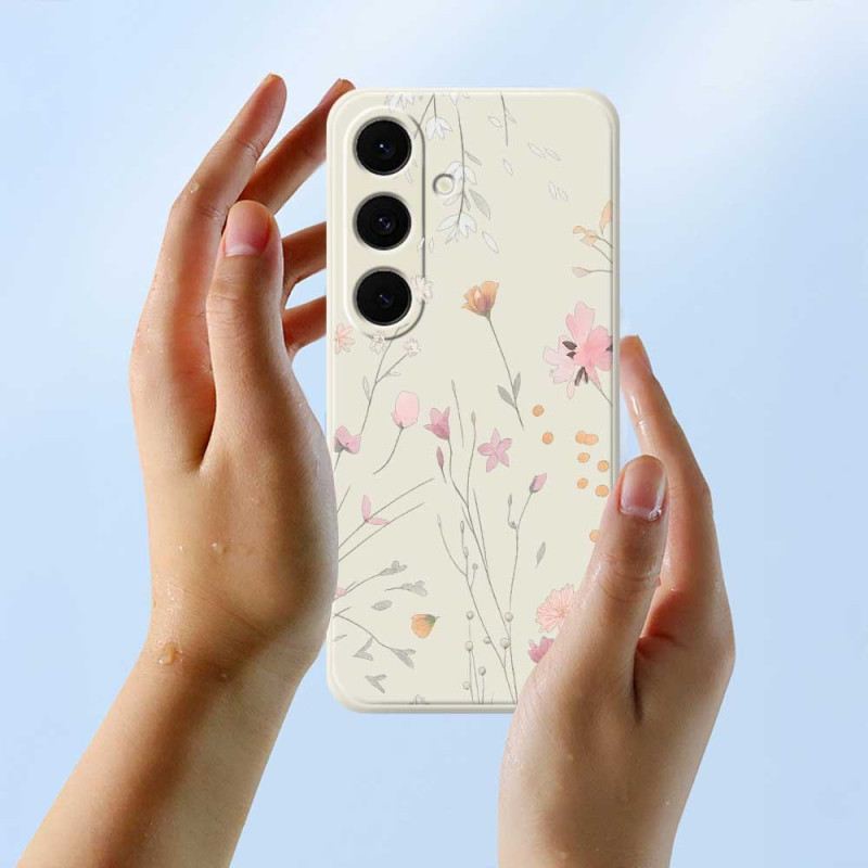 Hülle Für Samsung Galaxy S25 Fe Silikon Mit Bunten Blumen