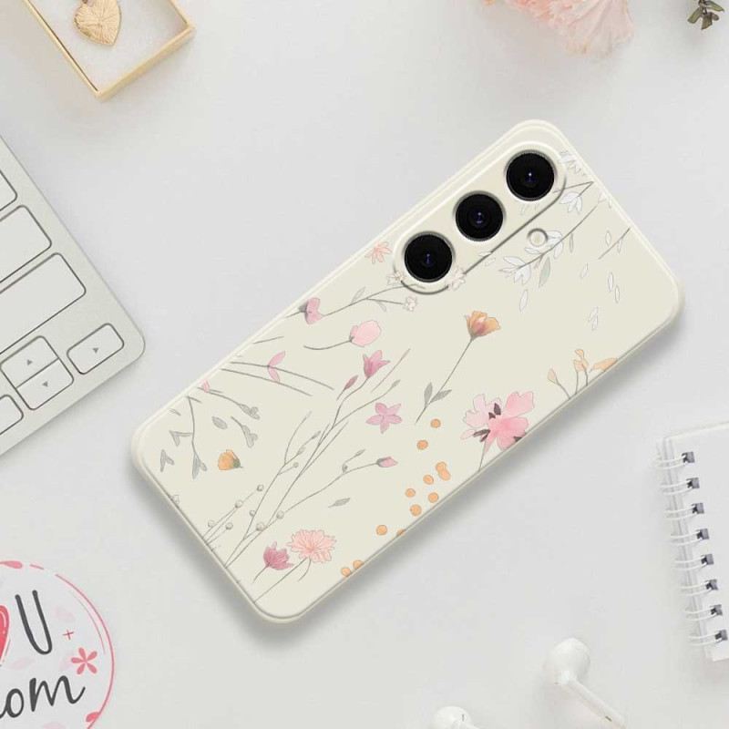 Hülle Für Samsung Galaxy S25 Fe Silikon Mit Bunten Blumen
