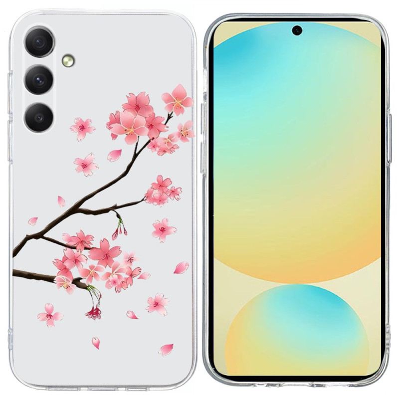 Hülle Für Samsung Galaxy S25 Fe Silikon Mit Pflaumenmuster Blüten