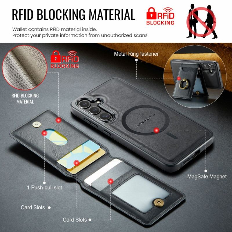 Hülle Samsung Galaxy S25 Fe Handyhülle Abnehmbarer Magnetischer Kartenhalter