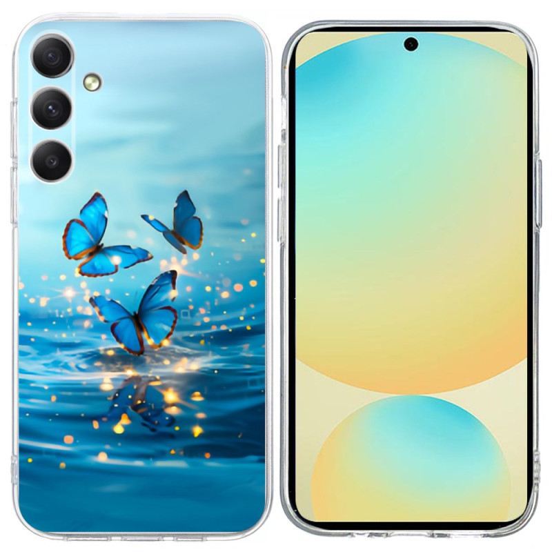 Hülle Samsung Galaxy S25 Fe Handyhülle Blaue Schmetterlinge