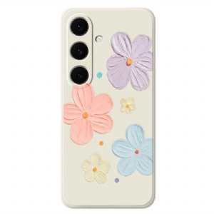 Hülle Samsung Galaxy S25 Fe Handyhülle Silikon Mit Pastellfarbener Blume