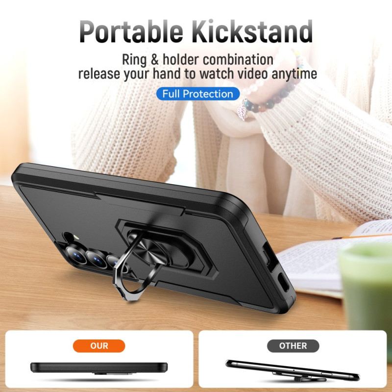 Hülle Samsung Galaxy S25 Fe Ringhalter In Metalloptik