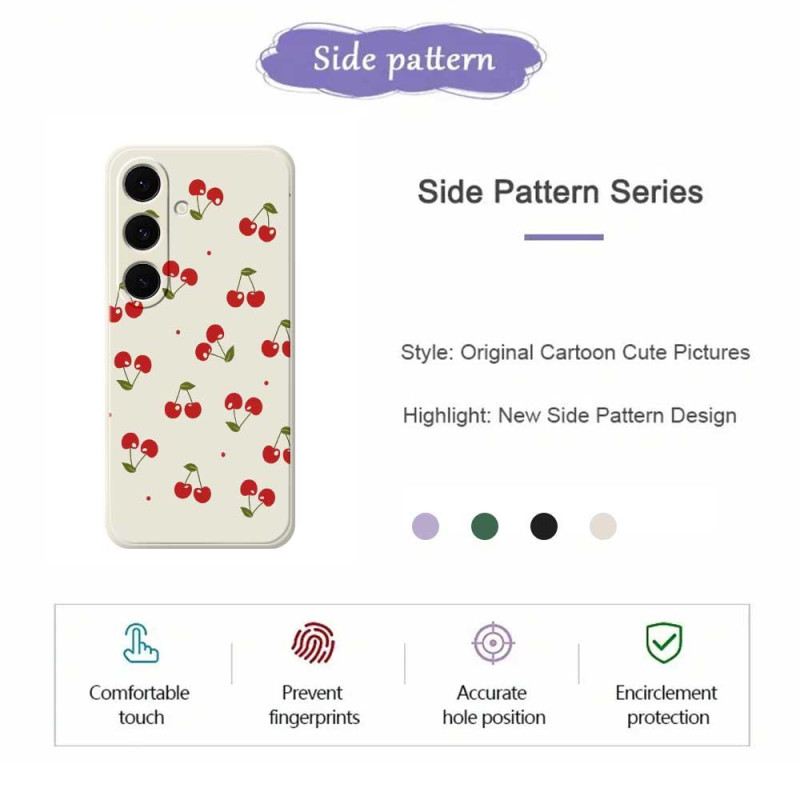 Hülle Samsung Galaxy S25 Fe Silikon Mit Kirschmuster