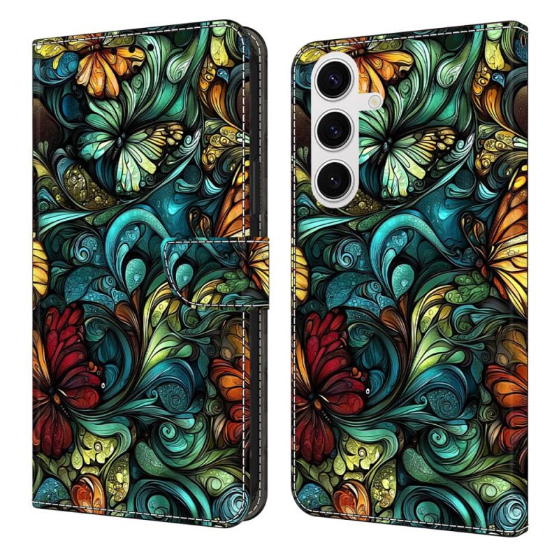 Lederhüllen Für Samsung Galaxy S25 Fe Blumen Und Pflanzen