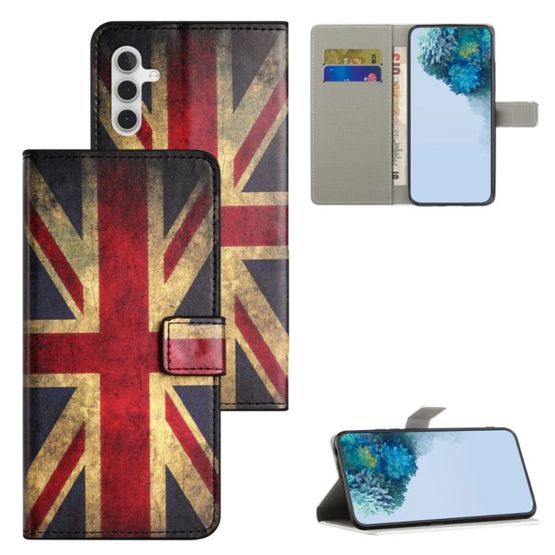 Lederhüllen Für Samsung Galaxy S25 Fe Britische Flagge (vintage)