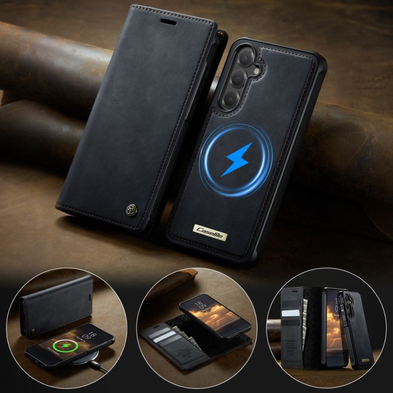 Lederhüllen Für Samsung Galaxy S25 Fe Geldbörse Mit Abnehmbarer Rfid-hülle