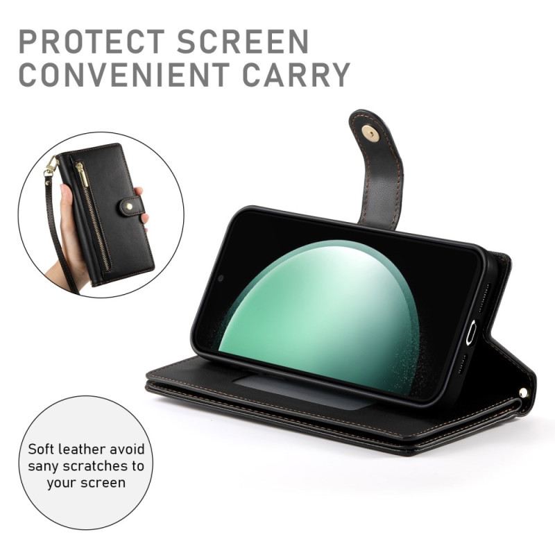 Lederhüllen Für Samsung Galaxy S25 Fe Geldbörse Mit Riemen