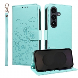 Lederhüllen Für Samsung Galaxy S25 Fe Rfid-schutz Und Hundemotiv