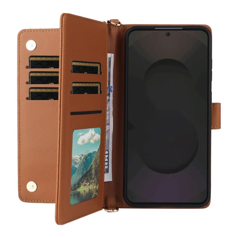 Lederhüllen Für Samsung Galaxy S25 Fe Riemen Und Schulterriemen