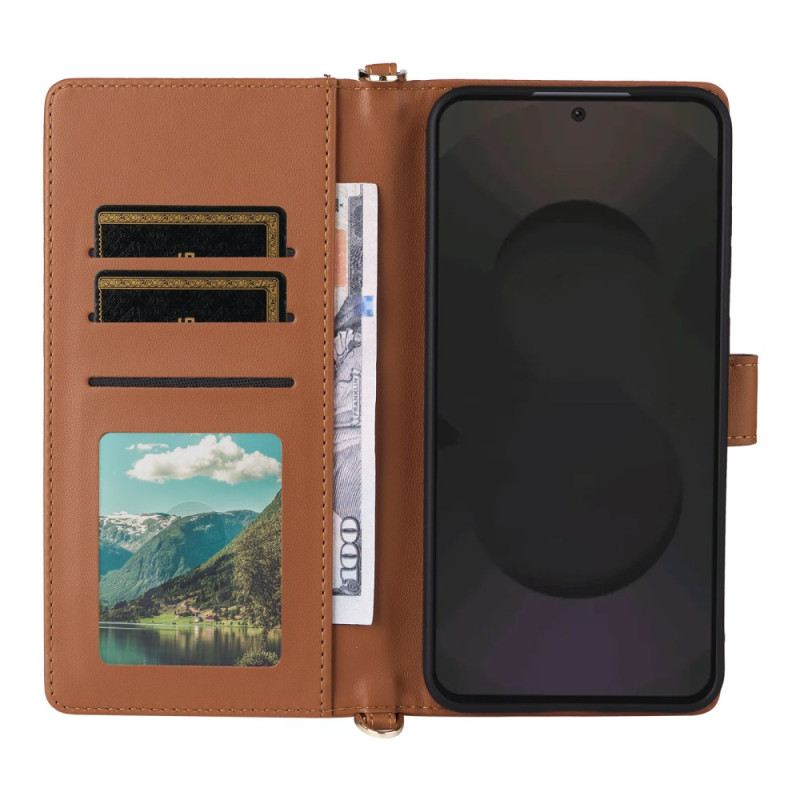 Lederhüllen Für Samsung Galaxy S25 Fe Riemen Und Schulterriemen