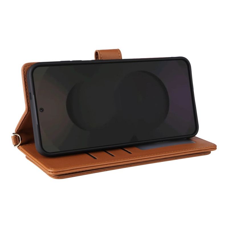 Lederhüllen Für Samsung Galaxy S25 Fe Riemen Und Schulterriemen