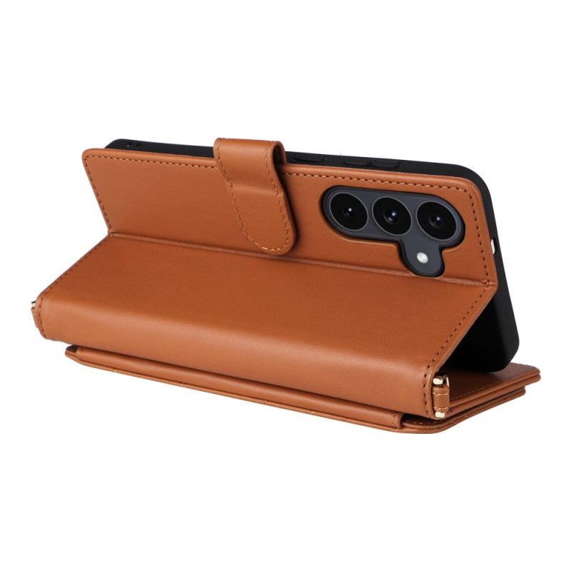 Lederhüllen Für Samsung Galaxy S25 Fe Riemen Und Schulterriemen