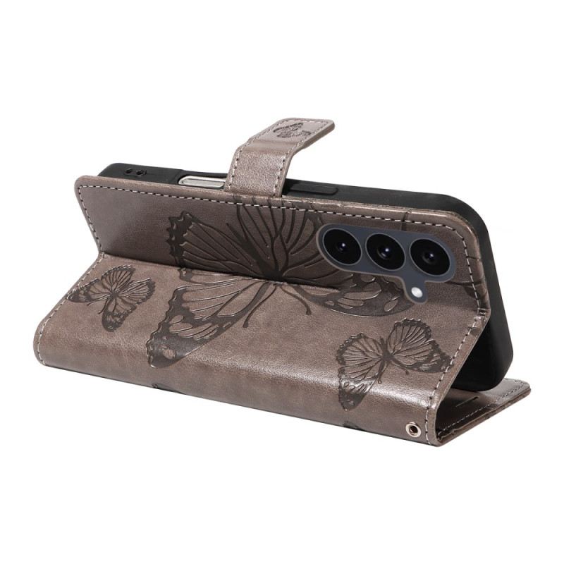 Lederhüllen Für Samsung Galaxy S25 Fe Riesige Schmetterlinge