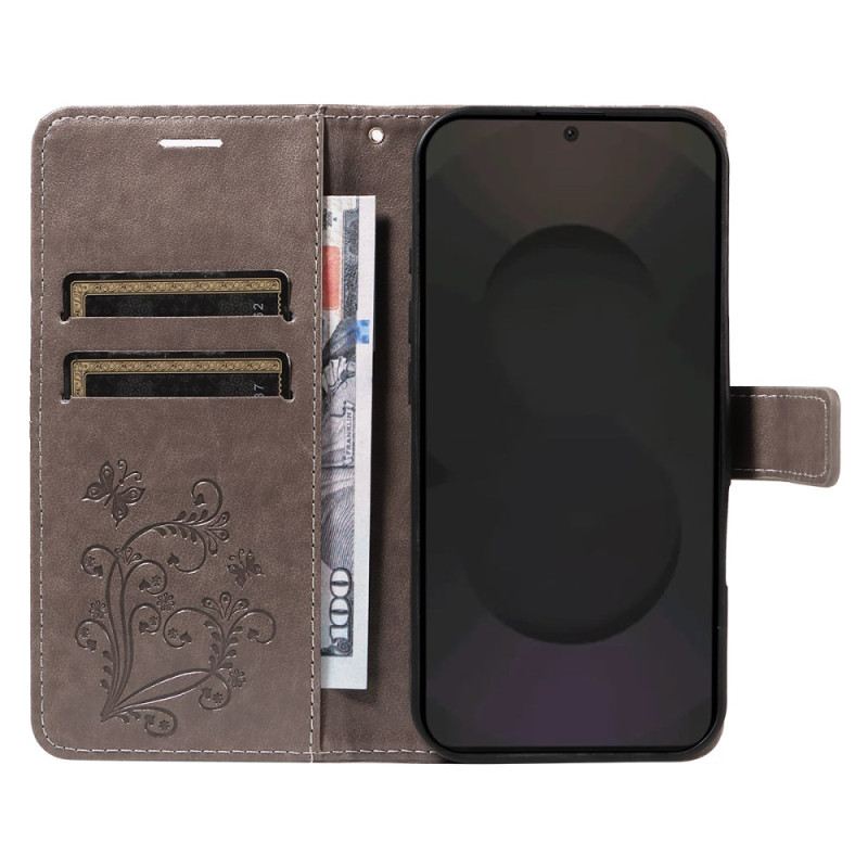 Lederhüllen Für Samsung Galaxy S25 Fe Riesige Schmetterlinge