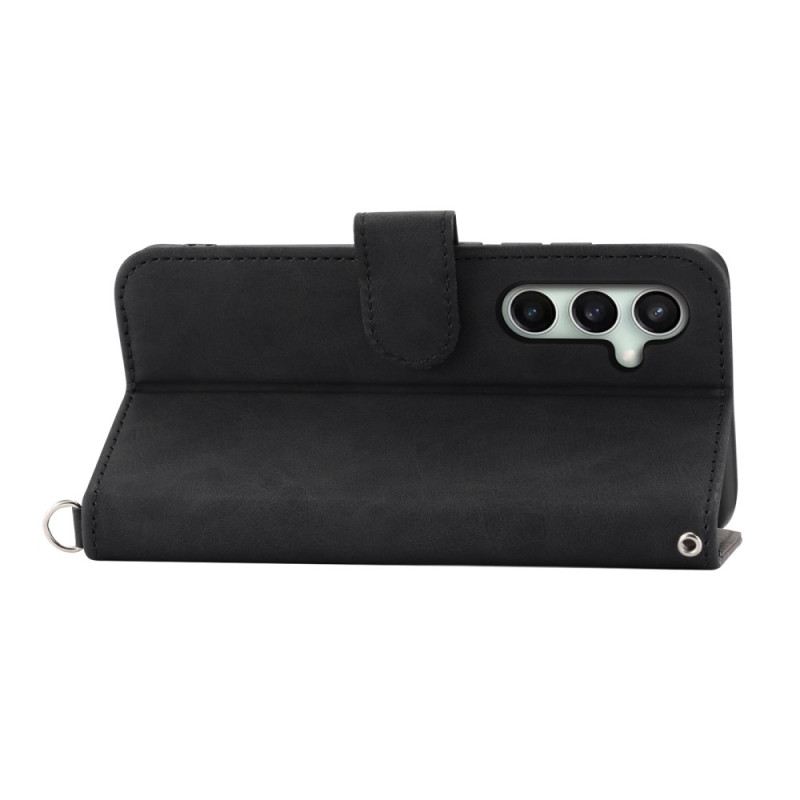 Lederhüllen Für Samsung Galaxy S25 Fe Spitzenmuster Mit Riemen Und Schulterriemen