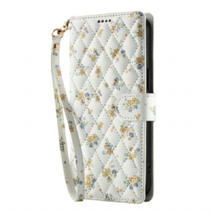 Lederhüllen Für Samsung Galaxy S25 Fe Trageband Mit Blumenmuster