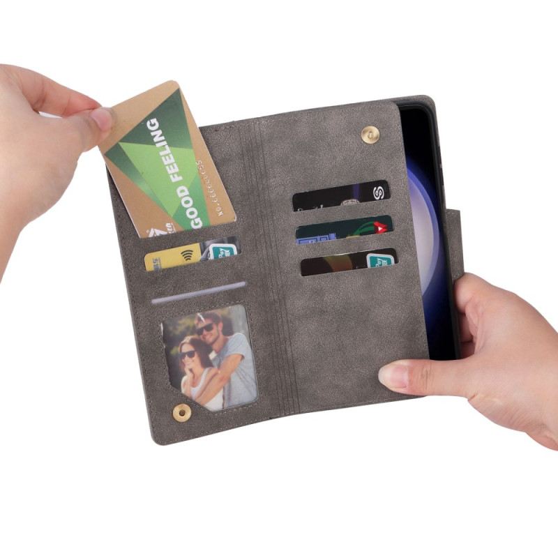 Lederhüllen Samsung Galaxy S25 Fe Geldbörse Mit Reißverschluss