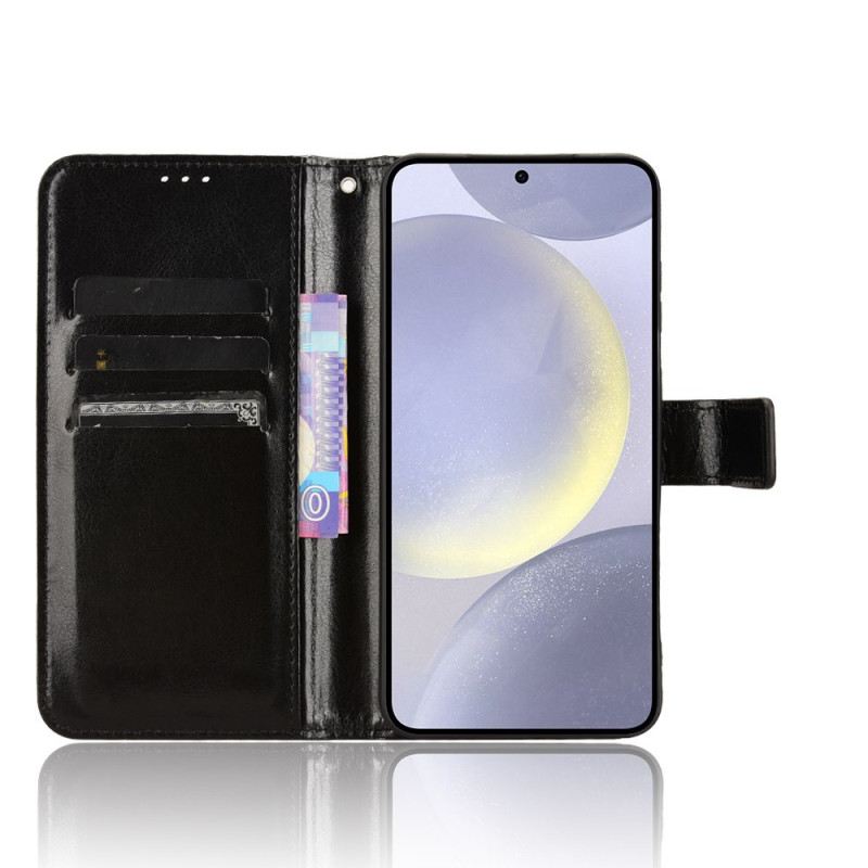 Lederhüllen Samsung Galaxy S25 Fe Glitzerndes Kunstleder