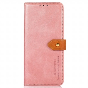 Lederhüllen Samsung Galaxy S25 Fe Goldener Verschluss Khazneh