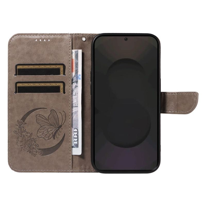 Lederhüllen Samsung Galaxy S25 Fe Grafischer Schmetterling